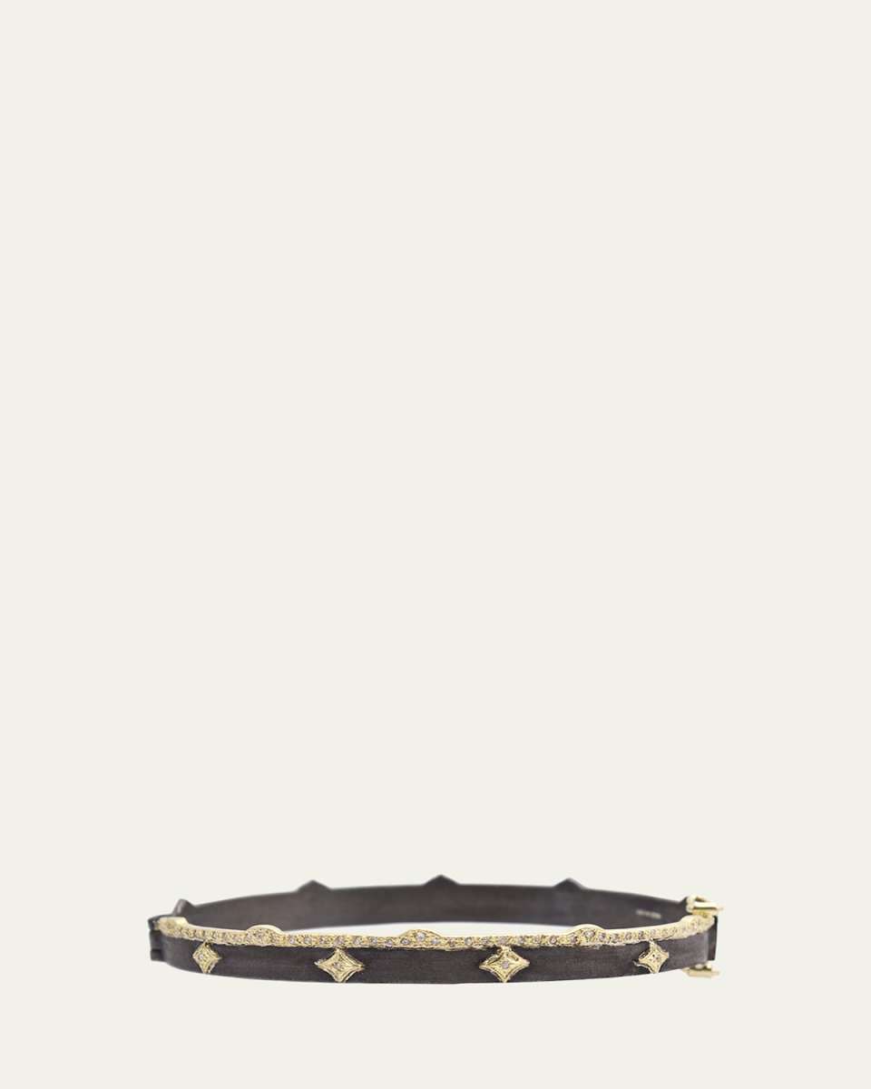 Old World Diamond Crivelli Huggie Bangle